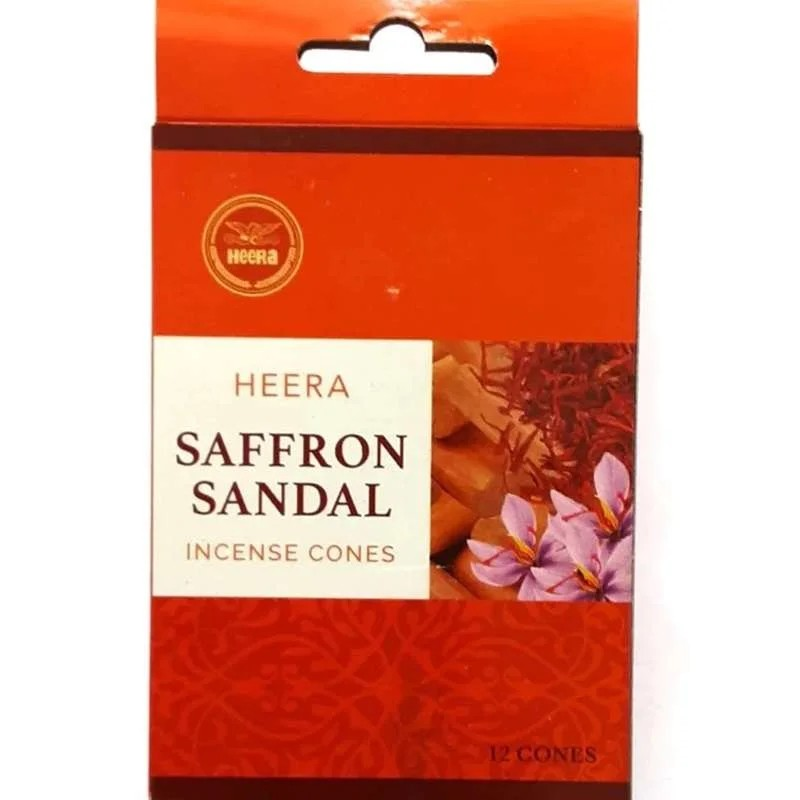Heera Saffron Sandal Incense Cones(12 Cones)