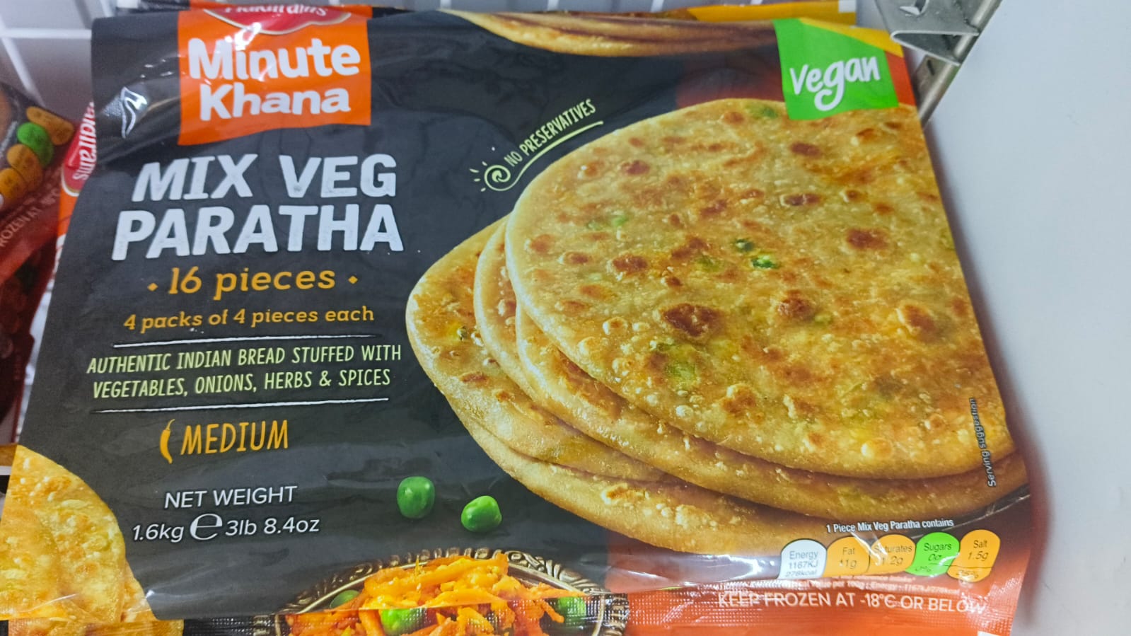 Haldirams Mix Veg Paratha 1.6kg